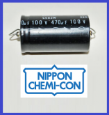 NEW - AXIAL 470UF 10OV -  NIPPON CHEMICON  - JAPAN