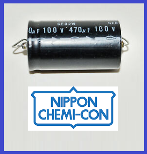 NEW - AXIAL 470UF 10OV -  NIPPON CHEMICON  - JAPAN