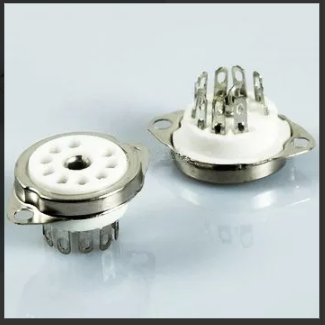 SOQUETE 9 PINOS CHASSIS PARA 12AX7 / EL84 OU SIMILAR