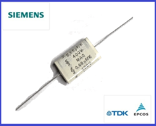 NEW - Capacitor AXIAL 0,68uf / 680nf X 400v